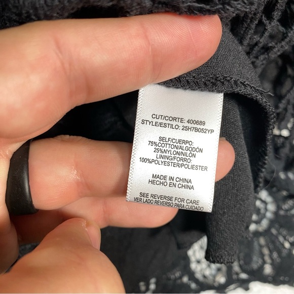 NWT Halo Black Flowing Top 3/4 Sleeve Size 1X‎ Goth Witchy Whimsical - Picture 5 of 10